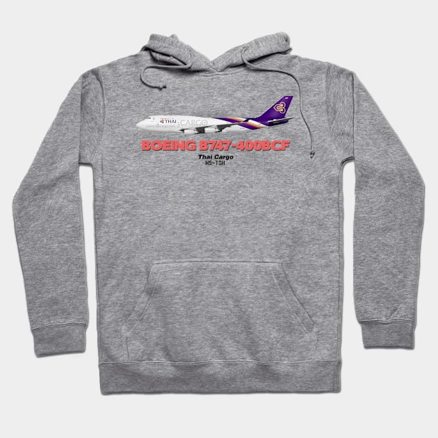 Boeing B747-400BCF - Thai Cargo Hoodie by TheArtofFlying